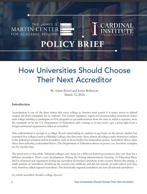 How Universities Should Choose Their Next Accreditor - Cardinal Institute